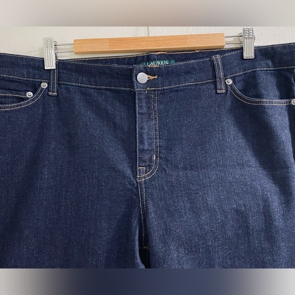 Lauren Ralph Lauren Premier Straight Indigo Denim Jeans Size 16W - Picture 6 of 10